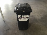 Black single trash can