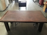 Wooden table size 78”-42”-31 with few outlets