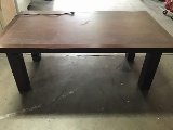 Wooden table size 78”-46”-31” with few outlets
