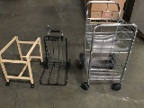 2 metal carts 1 dolly