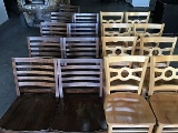 17 assorted wooden chairs