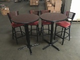 2 tables with 4 chairs