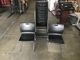 28 black chairs
