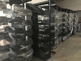 12 Metal shelving racks (parts)