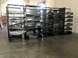 10 metal shelving racks (parts)