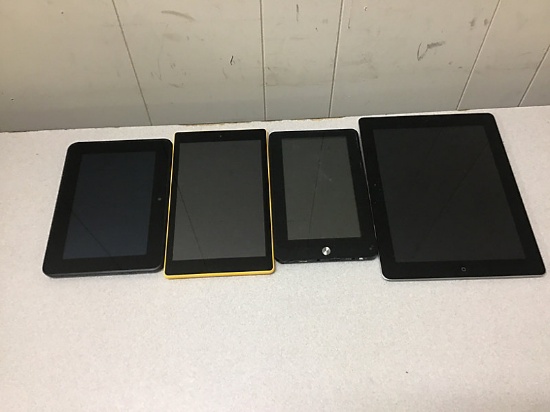 Tablets (Possibly locked Possibly locked, some damage, no chargers