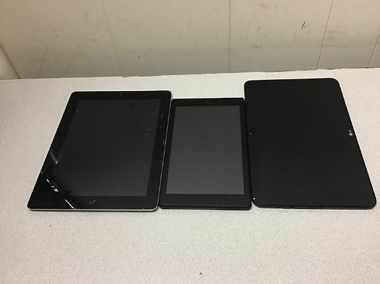 Tablets (Possibly locked Possibly locked, no chargers, some damage