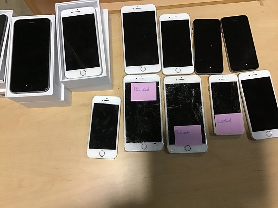 Assorted iPhones (Used Used, unknown condition (working, locked , carriers)