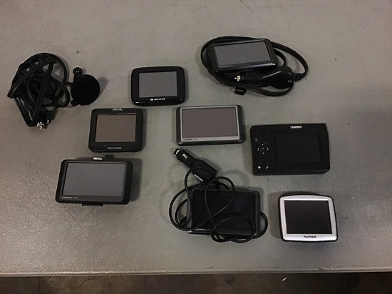 Eight assorted GPS...s (Used ) NOTE: This unit is being sold AS IS/WHERE IS via Timed Auction and is