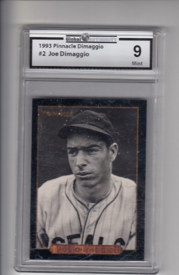 JOE DIMAGGIO 1993 PINNACLE TRIBUTE CARD / GRADED GLOBAL 9 MINT