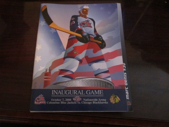 COLUMBUS BLUE JACKETS 2000 INAUGURAL FIRST GAME PROGRAM