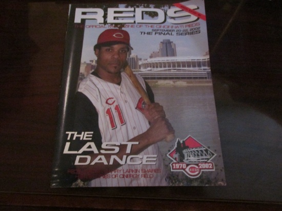 CINCINNATI REDS 2002 FINAL GAME AT RIVERFRONT STADIUM PROGRAM