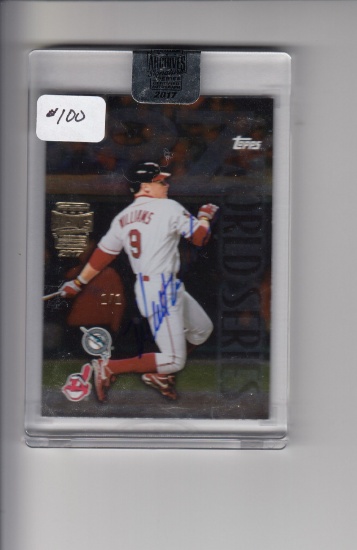 MATT WILLIAMS 2017 TOPPS ARCHIVES SIGNATURES 1998 TOPPS BUYBACK AUTOGRAPH CARD. 1/1