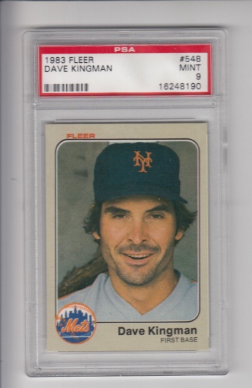 DAVE KINGMAN 1983 FLEER #548 / PSA GRADED