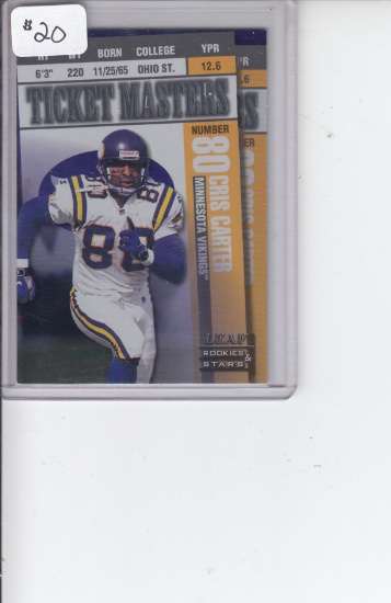 RANDY MOSS 1998 ROOKIES AND STARS TICKET MASTERS ROOKIE CARD