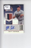 MATT CHAPMAN 2015 PANINI STARS AND STRIPE 3 COLOR GAME USED PATCH AUTOGRAPH ROOKIE
