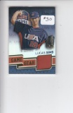 LUCAS SIMS 2015 PANINI STARS AND STRIPES GAME USED JERSEY PATCH ROOKIE CARD