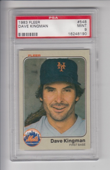 DAVE KINGMAN 1983 FLEER #548 / PSA GRADED