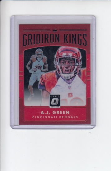 A.J. GREEN 2016 DONRUSS OPTIC CHROME RED REFRACTOR INSERT