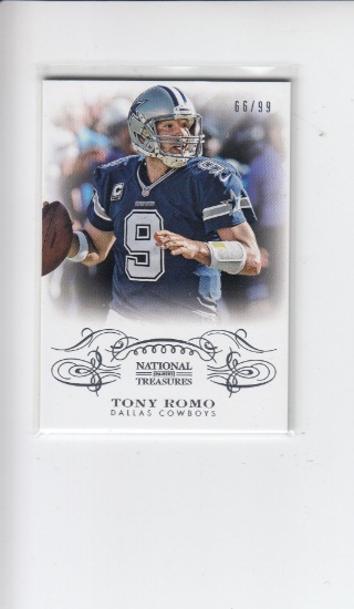 TONY ROMO 2013 PANINI NATIONAL TREASURES SILVER