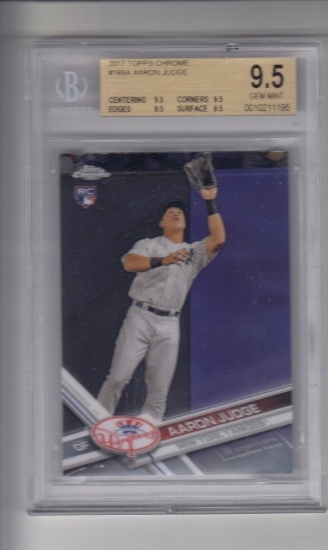 AARON JUDGE 2017 TOPPS CHROME ROOKIE CARD / BECKETT GRADED