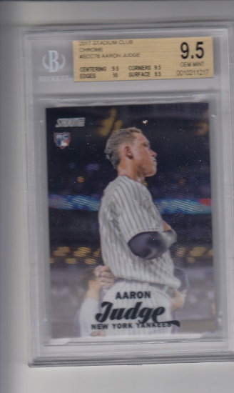 AARON JUDGE 2017 TOPPS STADIUM CLUB CHROME ROOKIE CARD / BECKETT GRADED