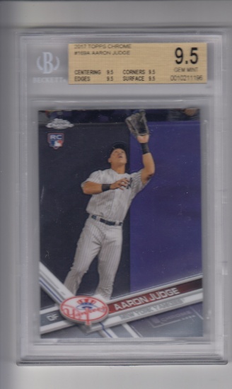 AARON JUDGE 2017 TOPPS CHROME ROOKIE CARD / BECKETT GRADED