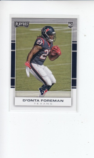D'ONTA FOREMAN 2017 PLAYOFF ROOKIE CARD
