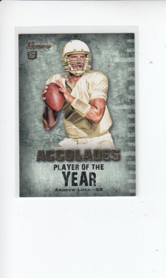 ANDREW LUCK 2012 BOWMAN ACCOLADES POY ROOKIE CARD