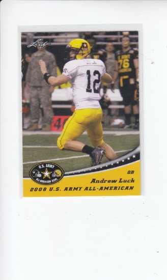 ANDREW LUCK 2012 LEAF ARMY ROOKIE CARD