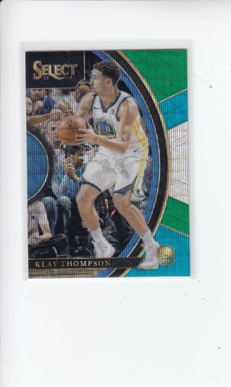 KLAY THOMPSON 2017-18 PANINI SELECT TRI-COLOR REFRACTOR