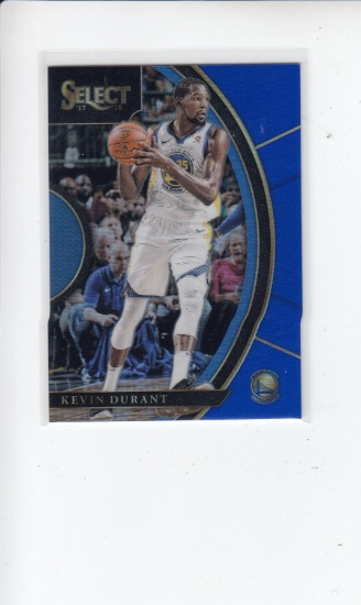 KEVIN DURANT 2017-18 PANINI SELECT BLUE REFRACTOR