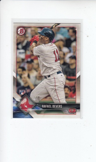 RAFAEL DEVERS 2018 BOWMAN ROOKIE CARD