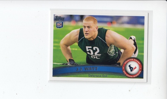 J.J. WATT 2011 TOPPS ROOKIE CARD