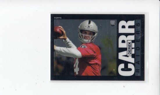 DEREK CARR 2014 TOPPS CHROME RETRO ROOKIE CARD