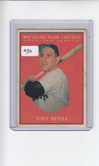 YOGI BERRA 1961 TOPPS MVP #472