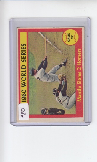 MICKEY MANTLE 1961 TOPPS WORLD SERIES #307