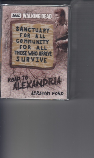 ABRAHAM FORD 2018 TOPPS WALKING DEAD PATCH WITH BASE & INSERT CARDS