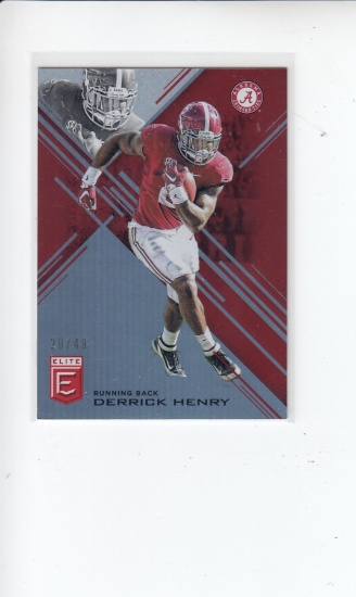 DERRICK HENRY 2017 PANINI ELITE RED FOIL INSERT