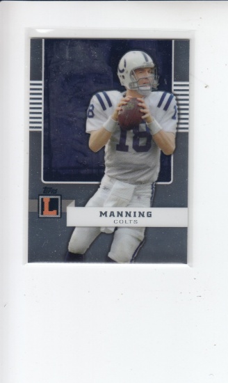 PEYTON MANNING 2008 TOPPS LETTERMAN CHROME INSERT