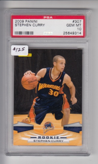 STEPHEN CURRY 2009-10 PANINI ROOKIE CARD / PSA GRADED