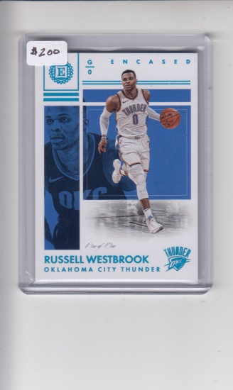 RUSSELL WESTBROOK 2017-18 PANINI ENCASED PLATINUM. TRUE 1/1.