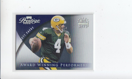 BRETT FAVRE 2000 PRESTIGE AWARD WINNING PERFORMERS INSERT