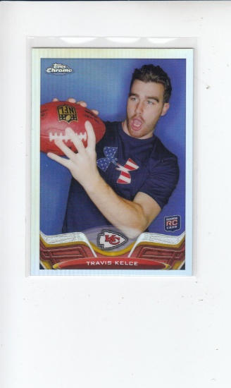 TRAVIS KELCE 2013 TOPPS CHROME REFRACTOR ROOKIE CARD