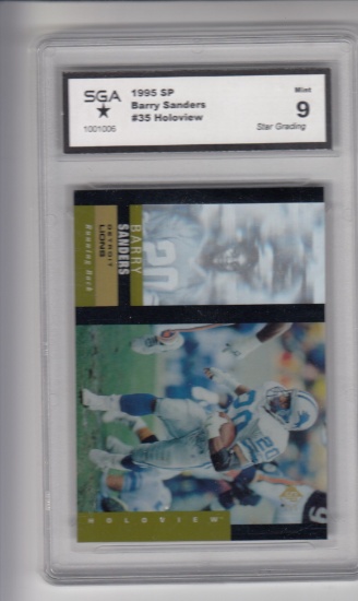 BARRY SANDERS 1995 SP HOLOVIEW INSERT / GRADED