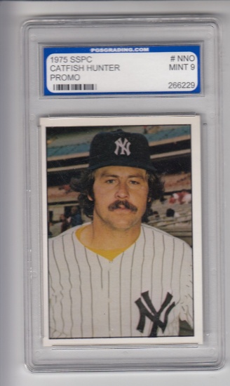 CATFISH HUNTER 1975 SSPC PROMO CARD / GRADED