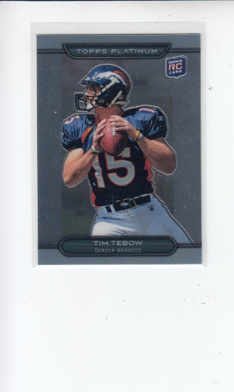 TIM TEBOW 2010 TOPPS PLATINUM ROOKIE CARD