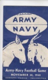 ARMY V NAVY 11/30/1940 MAP AND INFO BOOKLET ABOUT THE GAME AND STADIUM