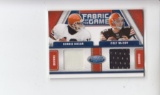 BERNIE KOSAR COLT MCCOY 2011 CERTIFIED DUAL GAME USED JERSEY CARD