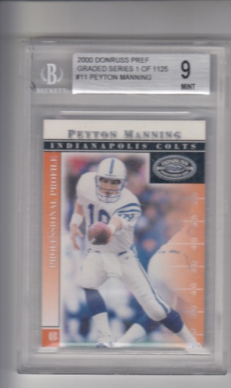 PEYTON MANNING 2000 DONRUSS PREFERRED / BECKETT GRADED